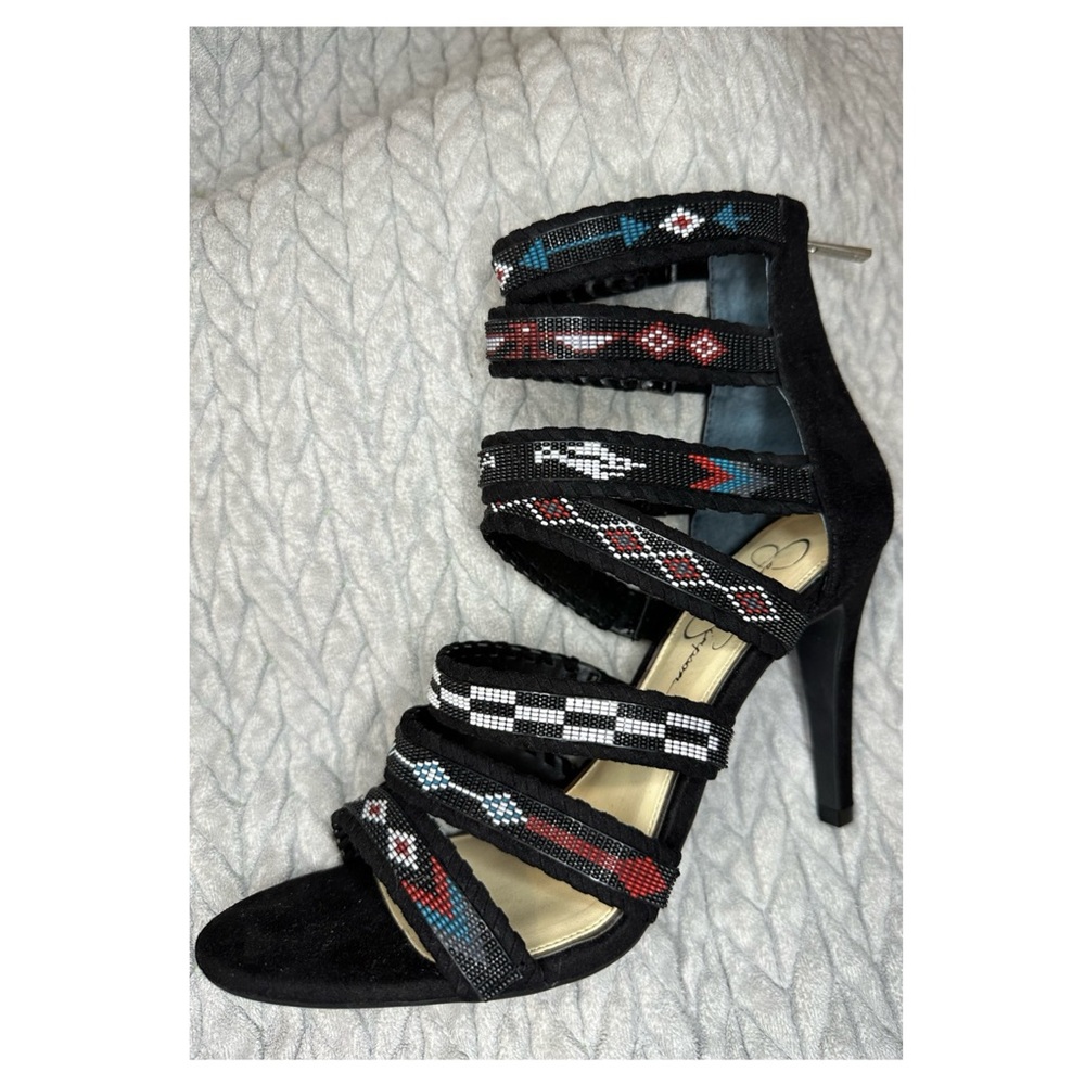 Jessica Simpson- black suede boho sandal